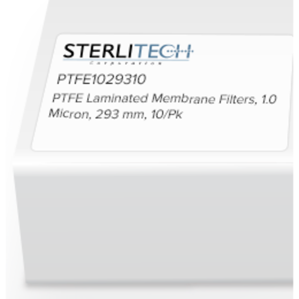 Sterlitech PTFE Laminated Membrane Filters, 1.0 Micron, 293mm, PK10 PTFE1029310